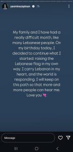 ملكة جمال لبنان السابقة احتفلت بعيد ميلادها: أنا وعائلتي مررنا بشهر صعب للغاية”