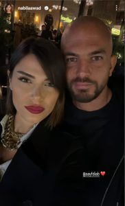 بعد أيام على إعلان زواجها.. أول إطلالة علنية لنبيلة عواد وزوجها سيف دياب (فيديو)