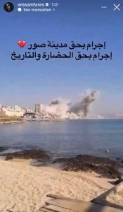 “إجرام بحق الحضارة والتاريخ في صور”… هكذا عبّر وسام فارس عن وجعه (صورة)