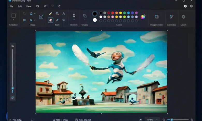 مايكروسوفت تختبر مزايا ذكاء اصطناعي جديدة في تطبيقي الرسام والمفكرة - موقع الخليج الان