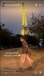 نور عريضة تجول في شوارع باريس برفقة ابنتها… ولبنان عنوان المحادثة