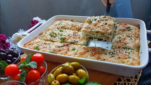 أسهل واسرع وجبة فطور بدون عجن ولا تعب بوريك التركي بالجبن والزيتون