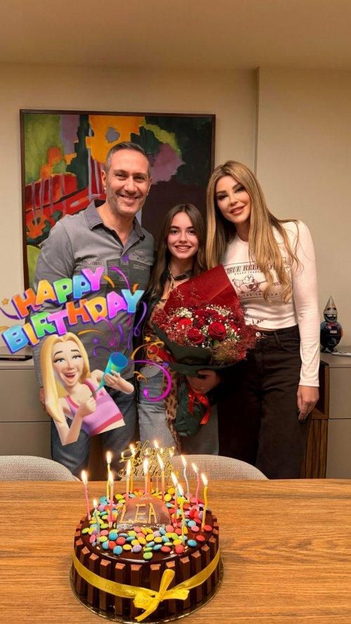 بالصورة: كارلا حداد وطوني أبو جودة يحتفلان بعيد ميلاد وحيدتهما ليا