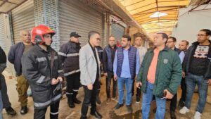 حريق مهول يلتهم 25محل تجاري في سوق”الجوطية” بالناظور ويسجل خسائر مادية كبيرة