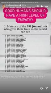 جويل ماردينيان في منشور مؤثر: فقدوا حياتهم حتى نتمكن من رؤية الحقيقة