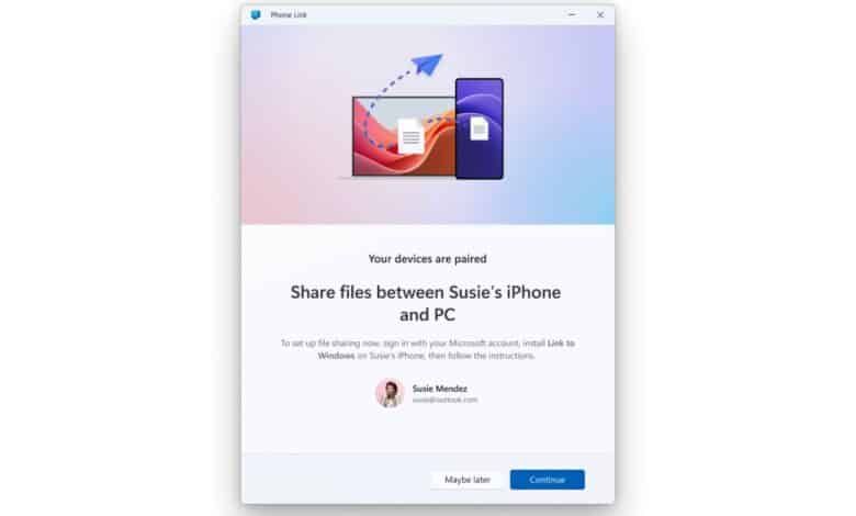 بعد سنوات.. مايكروسوفت تختبر مشاركة الملفات بين ويندوز وهواتف آيفون - موقع الخليج الان