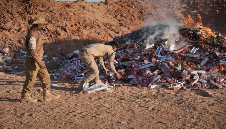 احباط تهريب ٧٥ الف مادة ممنوعة في منفذ الوديعة خلال شهر ديسمبر