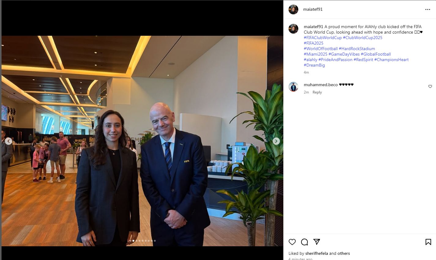 "لحظة فخر".. مي عاطف عضو مجلس إدارة الأهلي تعبر عن سعادتها بمشاركة الفريق فى كأس العالم للأندية - الخليج الان