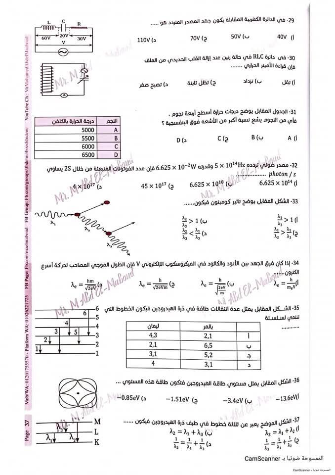 عشان تجيب النهائية فى «البعبع».. أسئلة متوقعة فى امتحان الفيزياء للثانوية العامة 2025 بنسبة 99% - الخليج الان