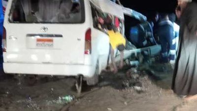 مصرع 14 شخصًا في حادث بين ميكروباص ونقل على الطريق الإقليمي بالمنوفية - الخليج الان