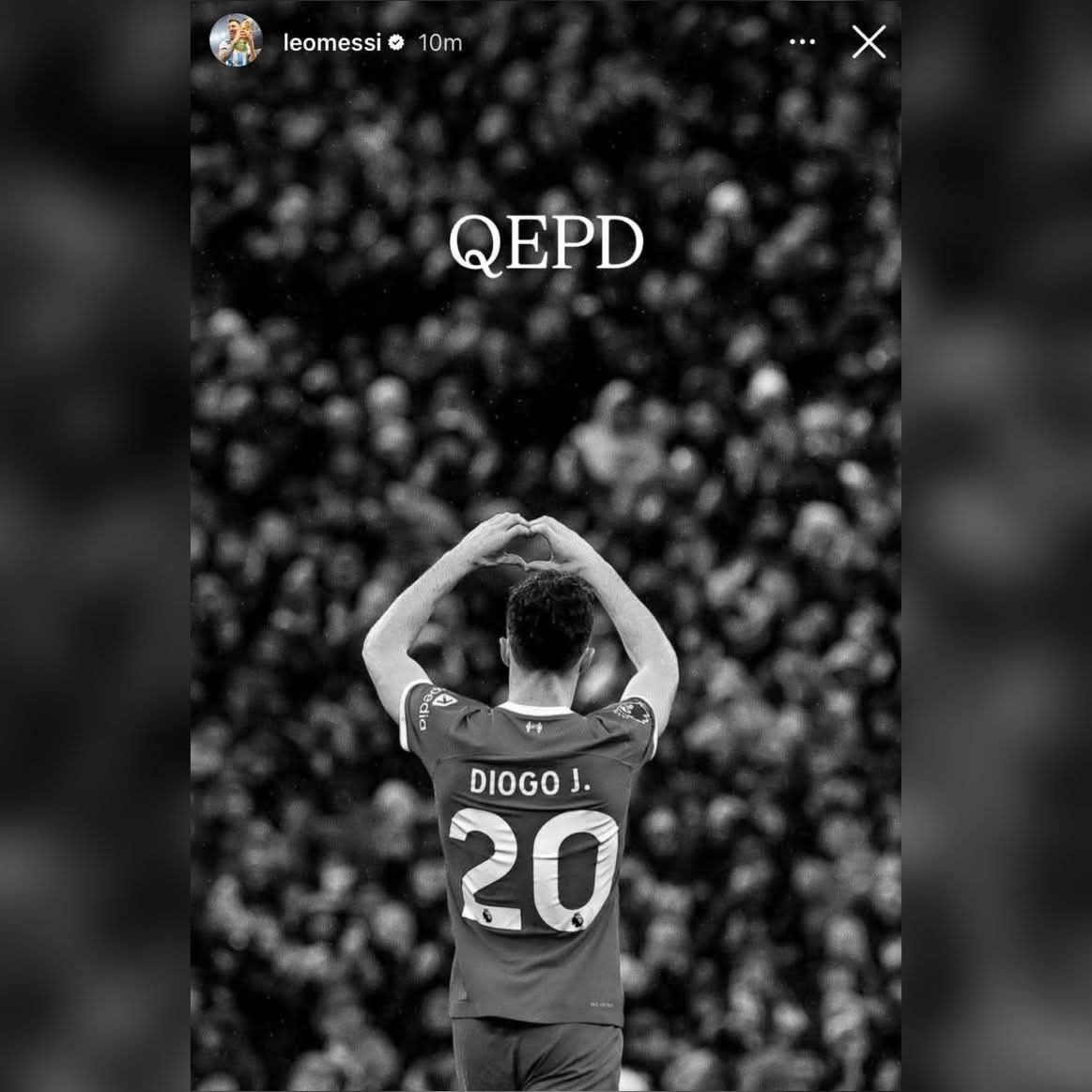 ارقد في سلام.. ميسي ينعي دييجو جوتا لاعب ليفربول - الخليج الان