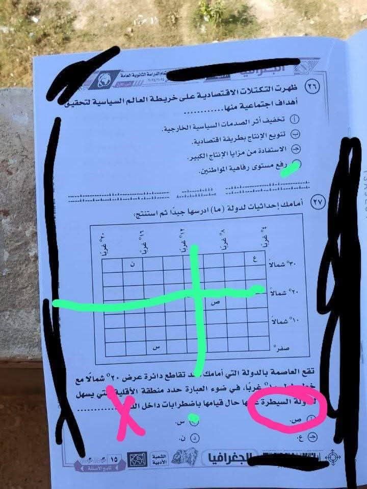 حل امتحان الجغرافيا للثانوية العامة 2025.. اعرف إجابتك صح ولا غلط - الخليج الان