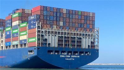 قناة السويس تستقبل سفينة الحاويات CMA CGM ZEPHYR ضمن قافلة الجنوب في رحلة استراتيجية - الخليج الان