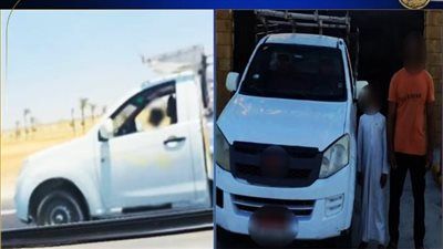 طفل يقود سيارة نقل بالبحيرة.. والداخلية تتحرك وتضبط الأب والابن - الخليج الان