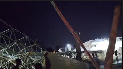سقوط هياكل حديدية بموقف نجع حمادي الجديد وإصابة عاملين أثناء التنفيذ - الخليج الان
