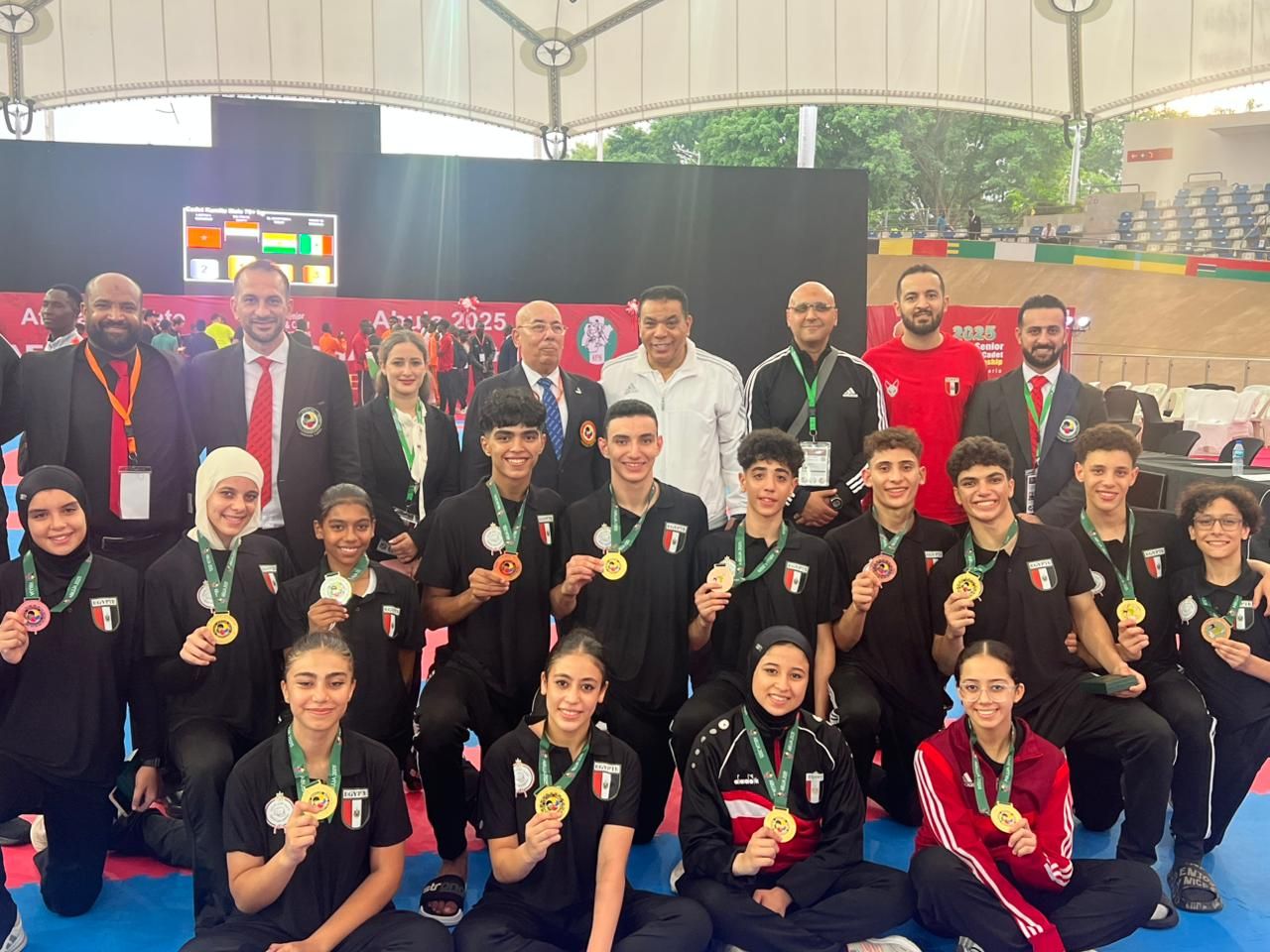 منتخب الكاراتيه يحقق 12 ميدالية متنوعة بمنافسات اليوم الأول ببطولة إفريقيا بنيجيريا - الخليج الان