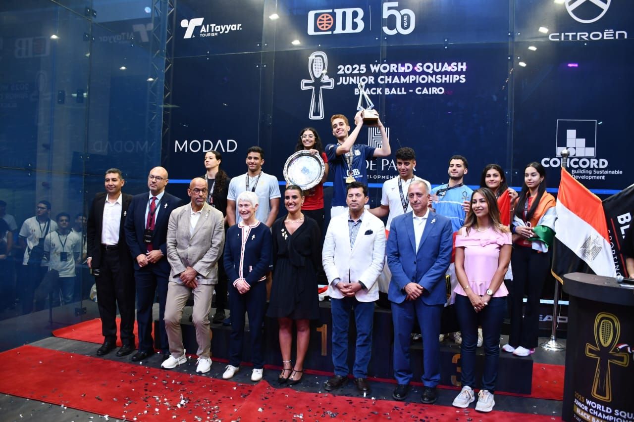 وزير الرياضة يشهد ختام منافسات الفردي في بطولة العالم للإسكواش ويكرم الأبطال الفائزين - الخليج الان