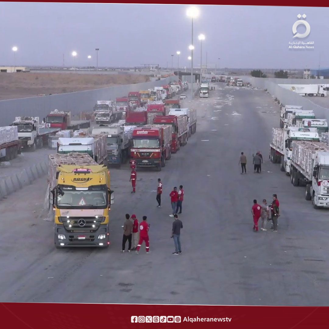 الهلال الأحمر المصري يواصل إنقاذ غزة.. القافلة الخامسة تنطلق محملة بآلاف الأطنان من المساعدات - الخليج الان