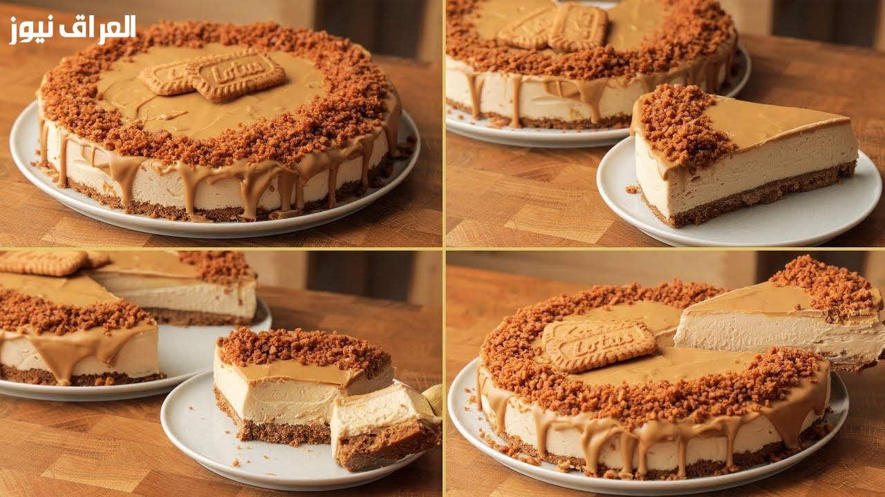 تشيز كيك هيطلع مظبوط معاكي … أحلى تشيز كيك باللوتس وطبقات كريمة هيتاكل في قضمة واحدة
