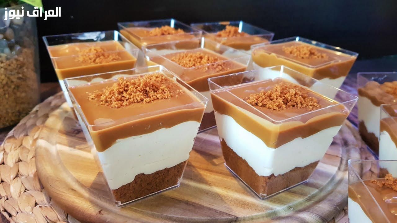 برودة فاخرة..طريقة عمل كاسات التشيز كيك البارد بطبقات كريمية هشة