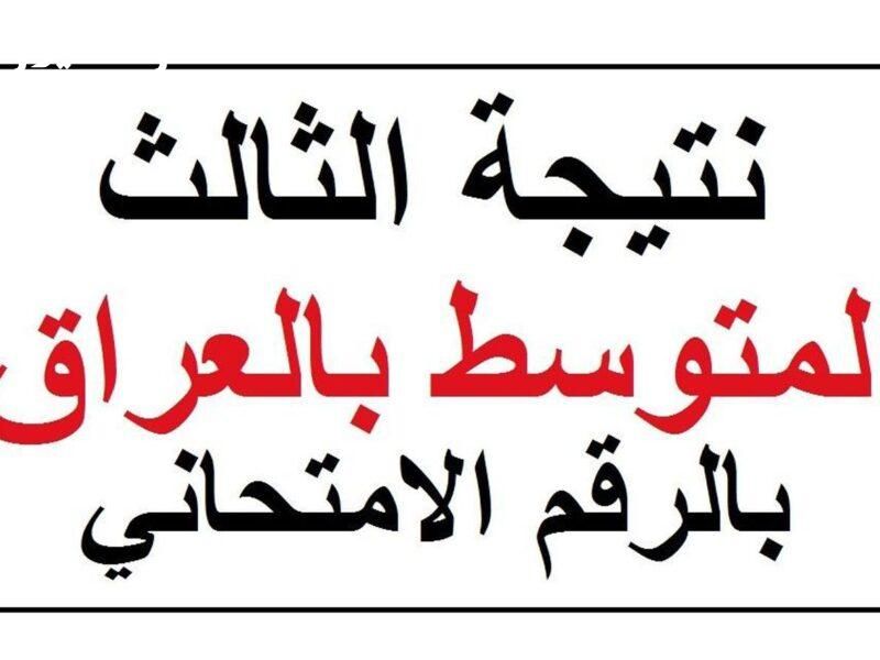 ظهرت خلاص.. نتائج الثالث المتوسط 2025 الدور الثاني مبروك للناجحين