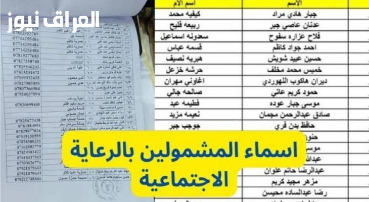 قوائم دعم اجتماعي.. أسماء المستفيدين من الرعاية الاجتماعية بالعراق تحقق منها الآن