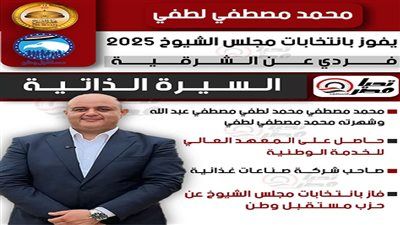 تليجراف الخليج ينشر السيرة الذاتية للنائب محمد مصطفي لطفي عضو مجلس الشيوخ 2025 - الخليج الان