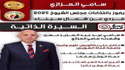 تليجراف الخليج ينشر السيرة الذاتية للنائب سامي العزازي عضو مجلس الشيوخ 2025 - الخليج الان