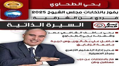 تليجراف الخليج ينشر السيرة الذاتية للنائب يحي الطحاوي عضو مجلس الشيوخ 2025 - الخليج الان