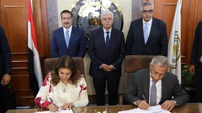 وزير التعليم العالي ومحافظ المنوفية ورئيس جامعة مدينة السادات يفتتحون مقر جامعة مدينة السادات الأهلية - الخليج الان