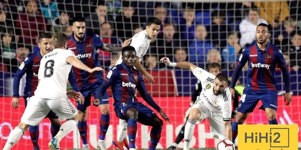 نتائج جميع مواجهات ريال مدريد على ملعب ليفانتي