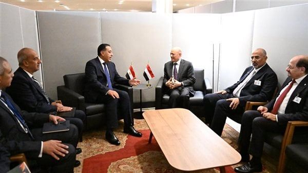 على هامش اجتماعات الجمعية العامة للأمم المتحدة.. مدبولي يلتقى رئيس مجلس القيادة الرئاسي اليمني