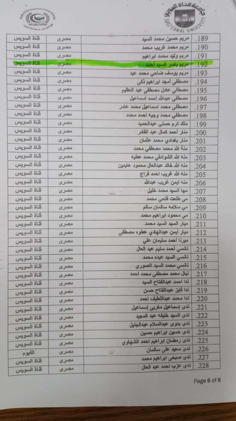 جامعة قناة السويس: إجراءات تصحيحية تضمن حقوق الطالبة مريم ياسر دون الإضرار بمستقبلها - الخليج الان