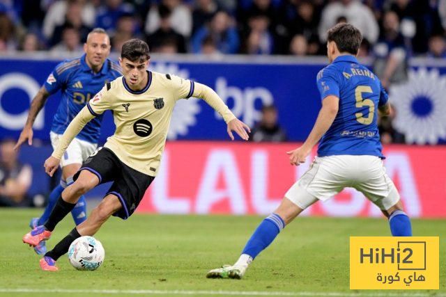 برشلونة يتأخر امام ريال اوفييدو في الشوط الاول