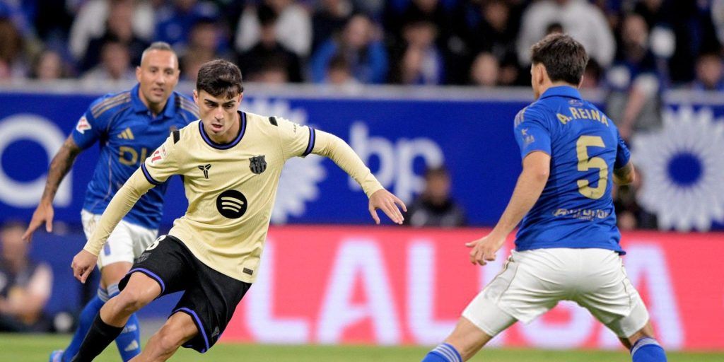 برشلونة يتأخر امام ريال اوفييدو في الشوط الاول