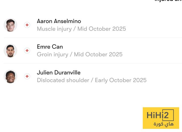 غيابات دورتموند أمام أتلتيك بلباو