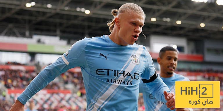 مانشستر سيتي يتقدم على برينتفورد في الشوط الاول