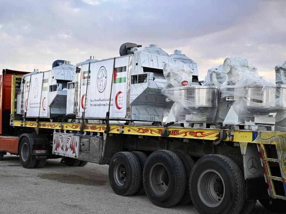 بدعم من وكالة الإمارات للمساعدات الدولية.. جسر الدعم الإماراتي لقطاع غزة عبر مصر يتجاوز 1.7 مليار دولار - الخليج الان
