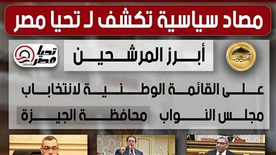 مصادر سياسية تكشف لـ"تليجراف الخليج" أبرز المرشحين على القائمة الوطنية بمحافظة الجيزة - الخليج الان
