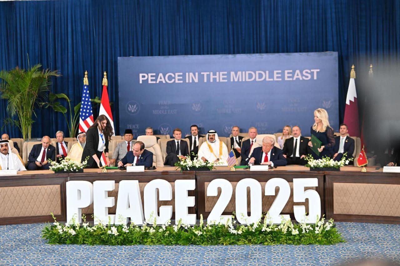 قضية الشعب الفلسطيني في أم الدنيا..رسائل الرئاسة المصرية للعالم بقمة شرم الشيخ للسلام - الخليج الان