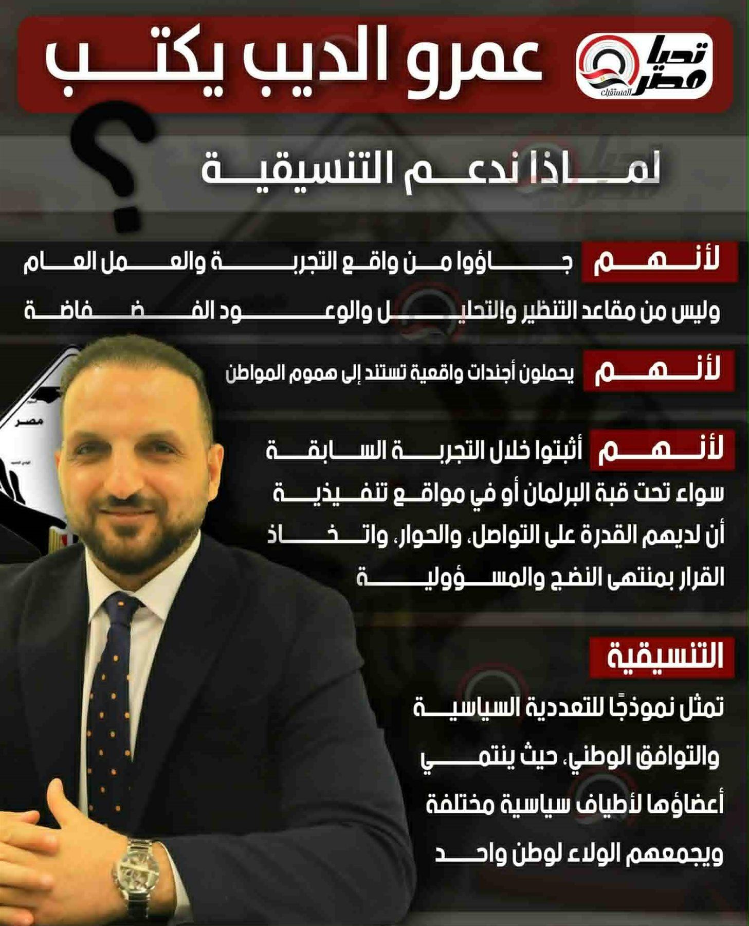 عمرو الديب يكتب: لماذا ندعم مرشحي التنسيقية؟ - الخليج الان