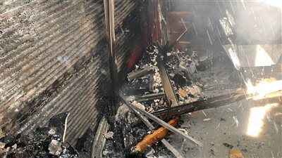 التفاصيل الكاملة لـ حريق محل حلاقة بالظاهر - الخليج الان