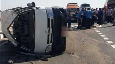 إصابة 7أشخاص في حادث إنقـ ـلاب سوزوكي بطريق اسيوط الصحراوي الغربي بالفيوم - الخليج الان