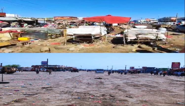 عدن.. إزالة البناء والظواهر العشوائية مقابل سوق قات الممدارة