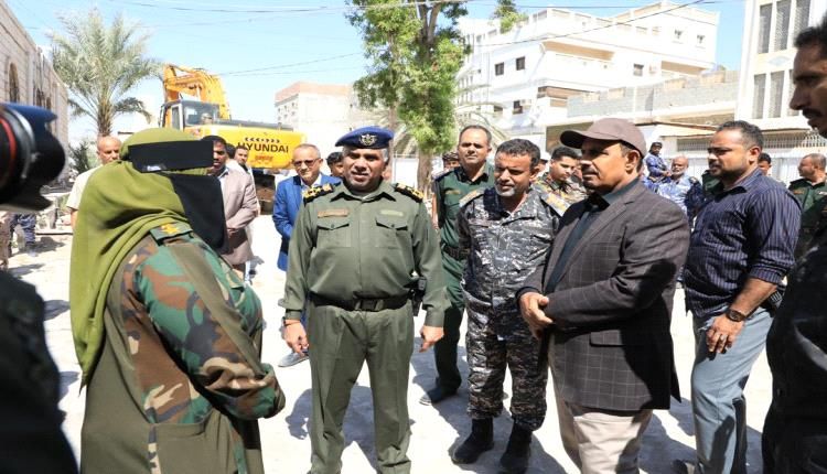 وضع حجر الأساس لمركز الشرطة النسائي النموذجي بمدينة المكلا