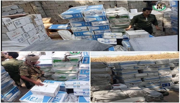 لحج..ضبط مخازن لبيع وتوزيع مواد مهربة في منطقتي اللحوم والرباط