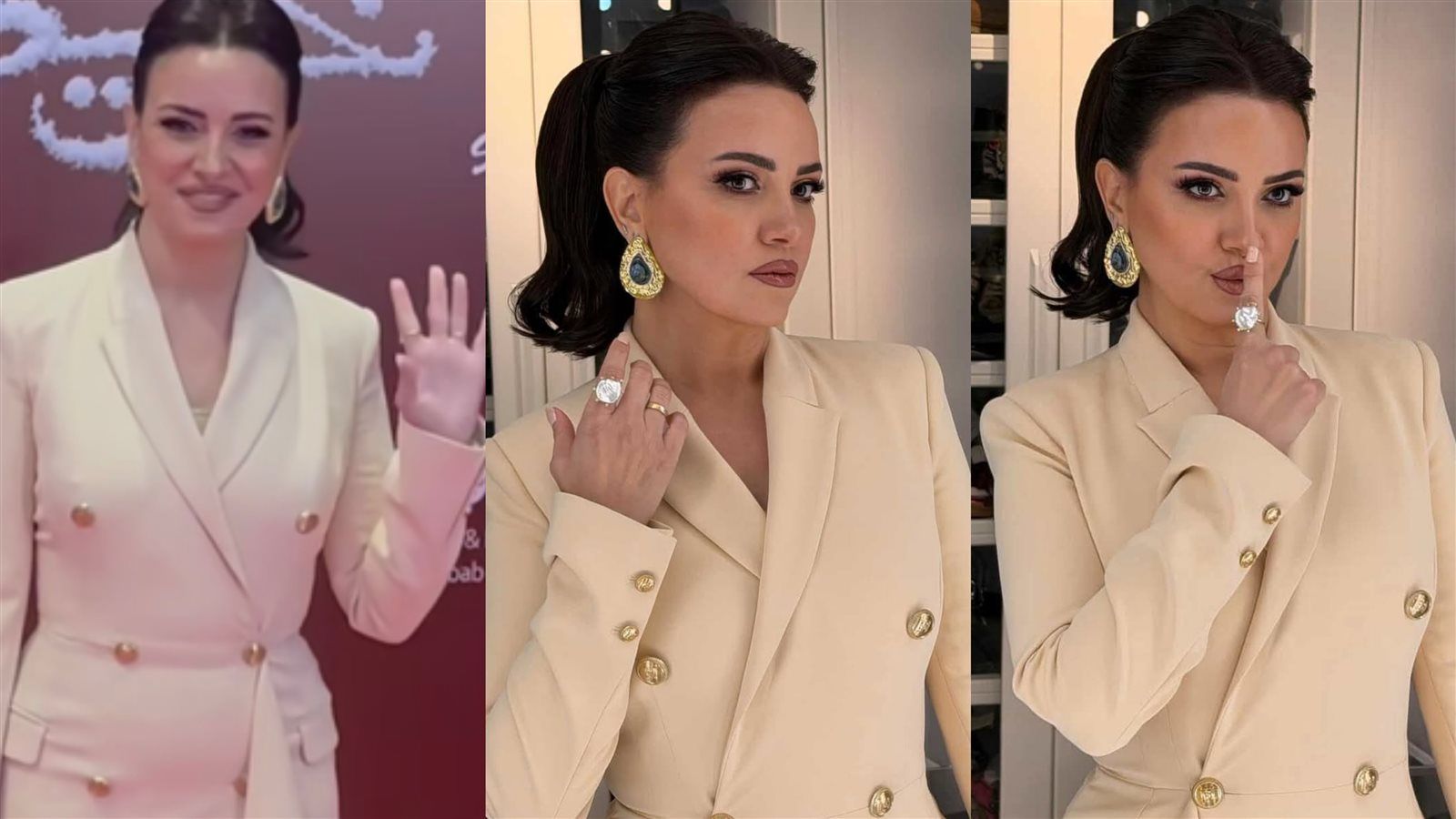 صور ريهام عبد الغفور في العرض الخاص لفيلمها الجديد.. اعرف سعر الفستان - الخليج الان