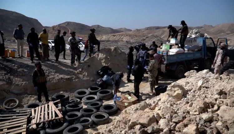 حضرموت: إتلاف مواد مخدرة بساحل المحافظة بحضور قيادات أمنية وقضائية