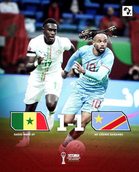 جولة التعادلات: منتخب السنغال يتعادل أمام الكونغو الديمقراطية (1/1) في كأس أمم أفريقيا - الخليج الان