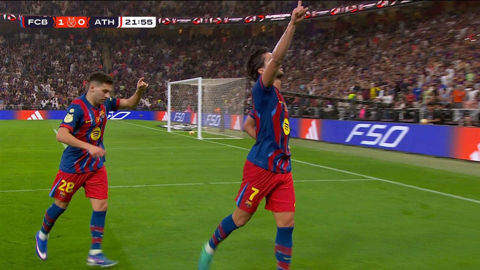 برشلونة ضد أتلتيك بيلباو.. فيران توريس يسجل الهدف الأول لبرشلونة أمام أتلتيك بلباو في السوبر الإسباني - الخليج الان